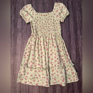 Children’s Place light green floral short-sleeve dress